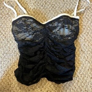 Edikted Black Lace Top with Adjustable Straps